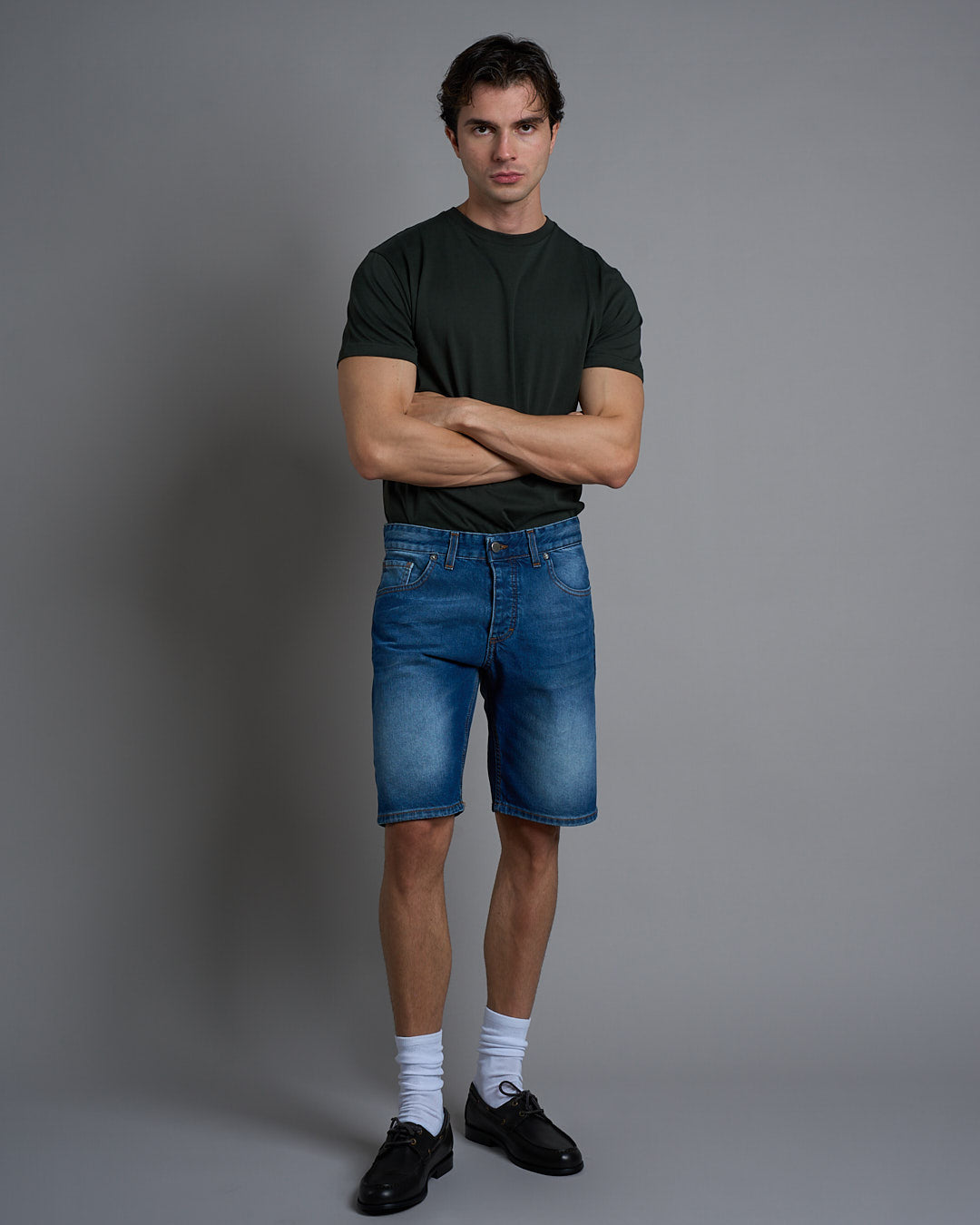 Denim Regular Fit Stone Wash Used Spruzzato