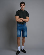 Denim Regular Fit Stone Wash Used Spruzzato