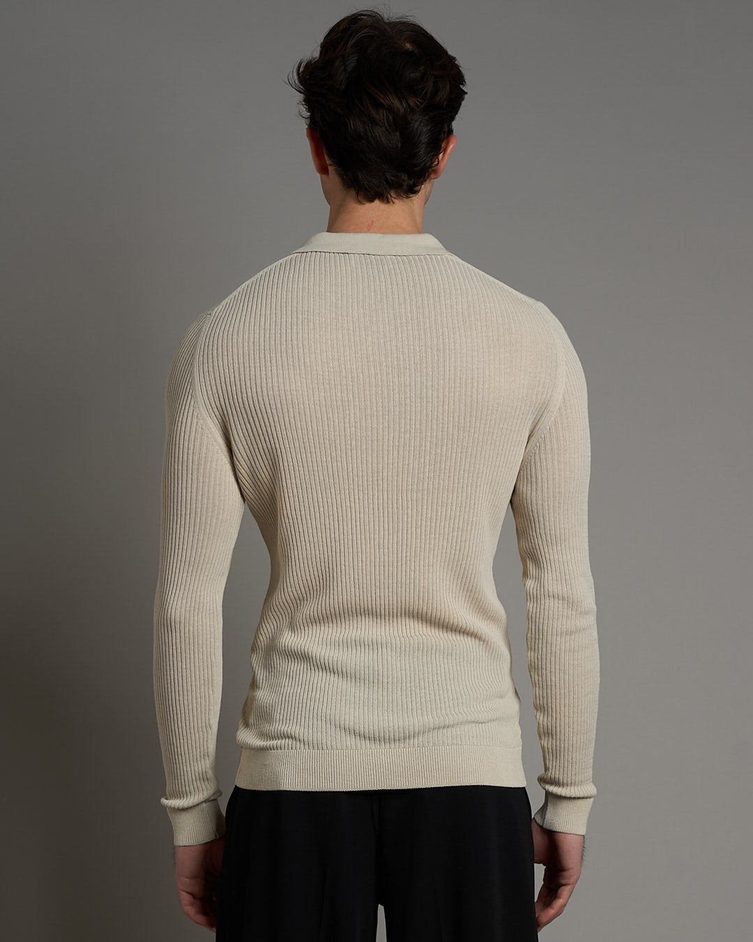 Polo a coste limited edition manica lunga