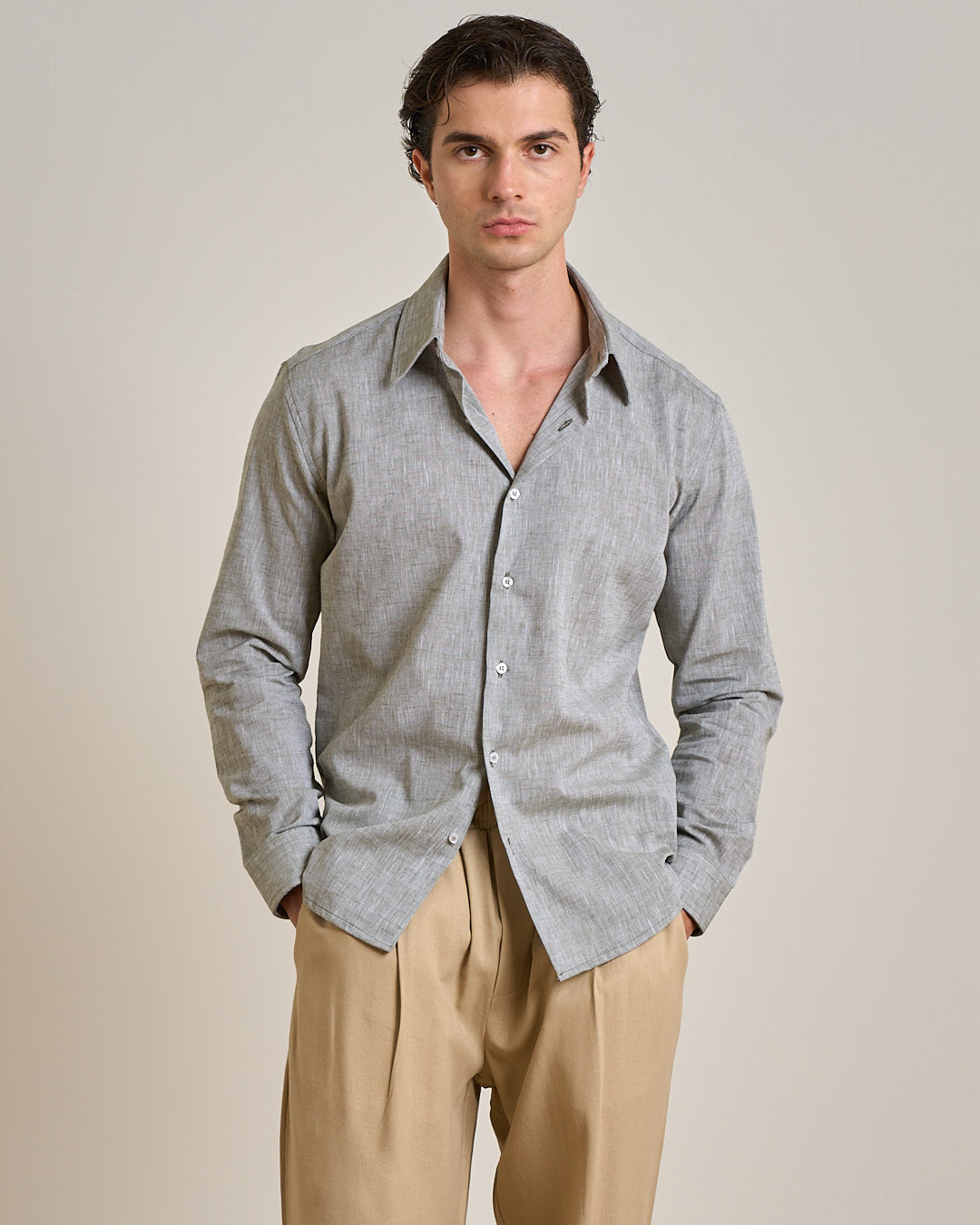 Camicia sartoriale in lino
