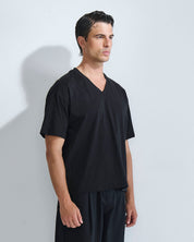 T-shirt cropped scollo a v