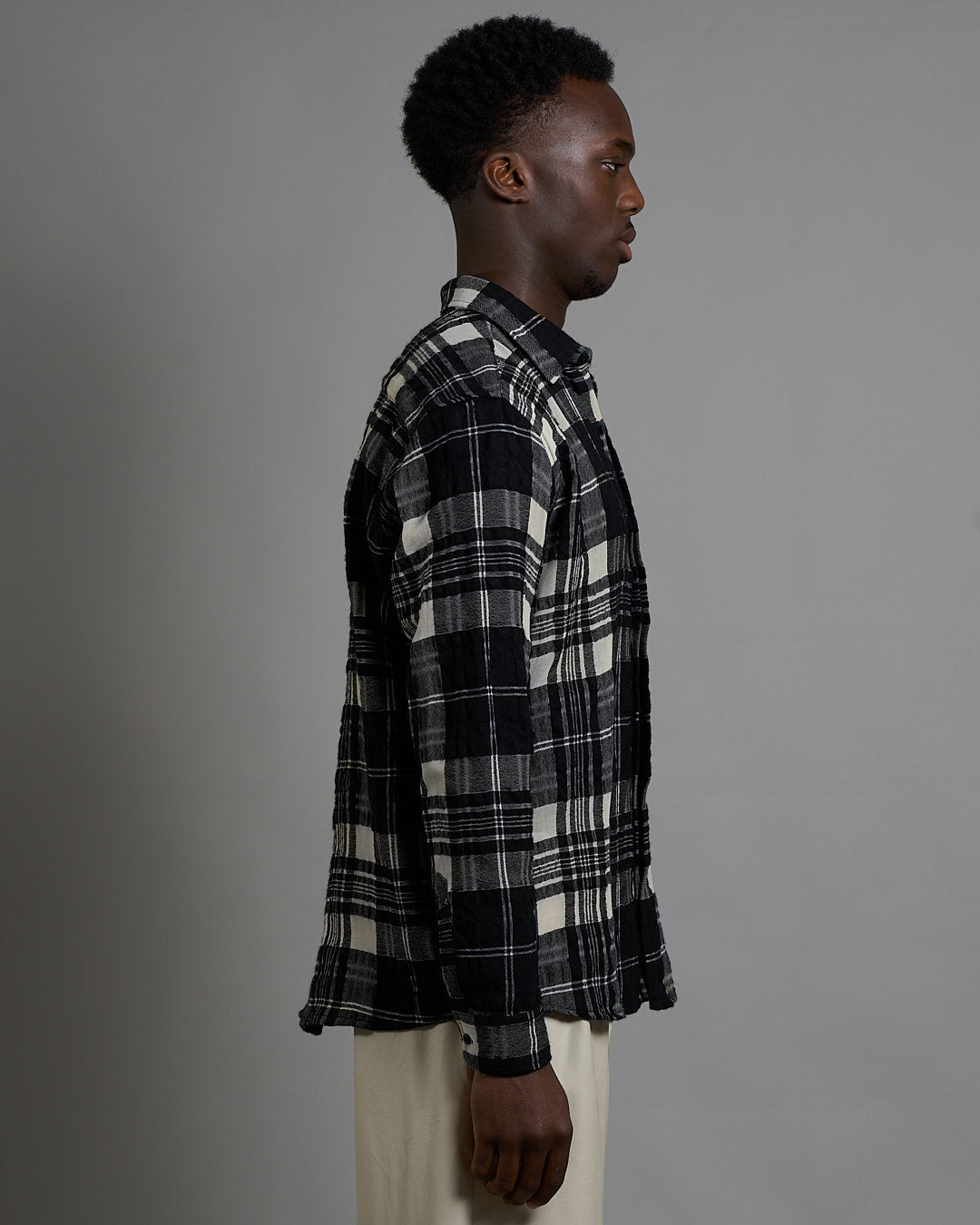 Camicia a quadri in fibra di cotone
