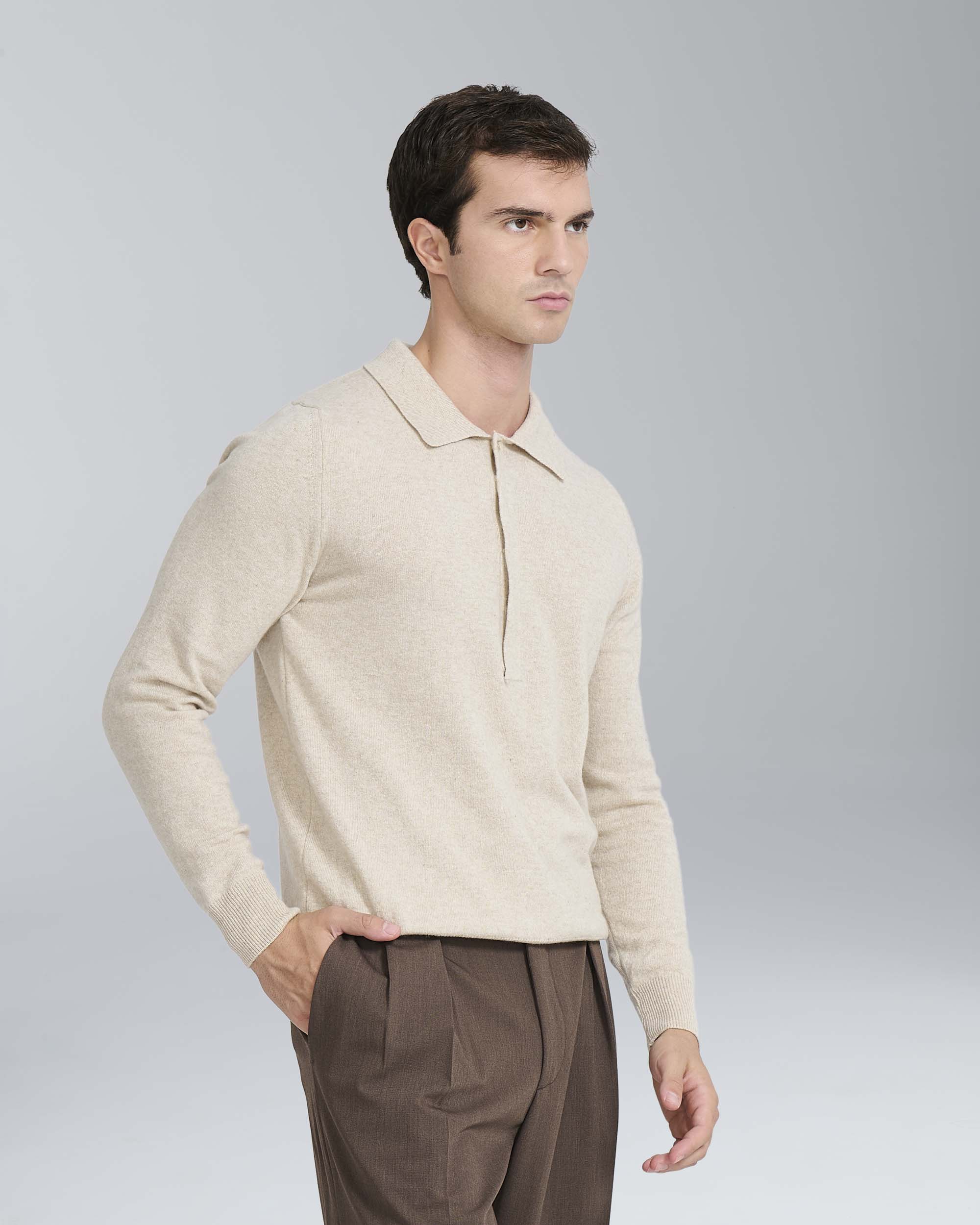 Polo in misto cashmere