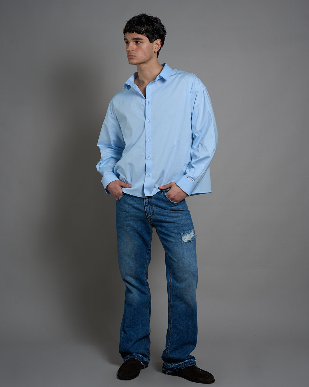 Jeans Flare Fit doppio stone