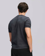 T-Shirt in maglia a coste