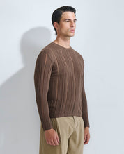 Maglia in cotone in filo fluttuante
