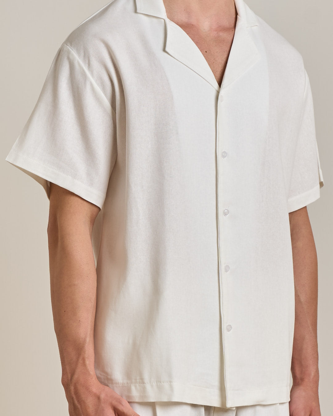 Camicia relax fit collo a bowling