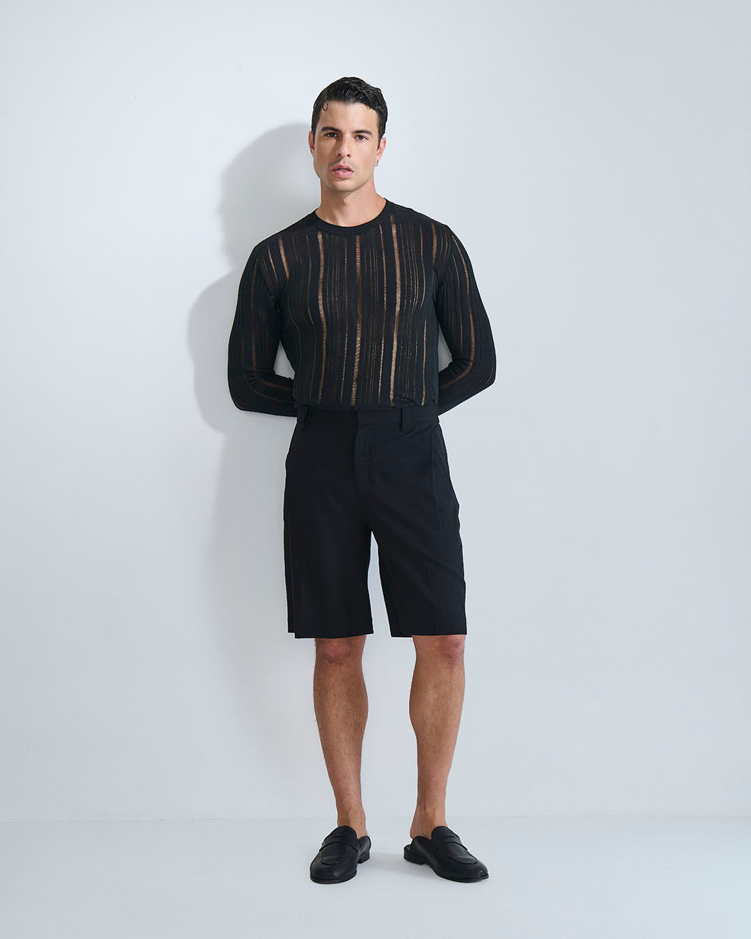 Maglia in cotone in filo fluttuante