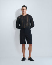 Maglia in cotone in filo fluttuante