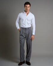 Pantalone Wide fit da completo Grigio Gessato