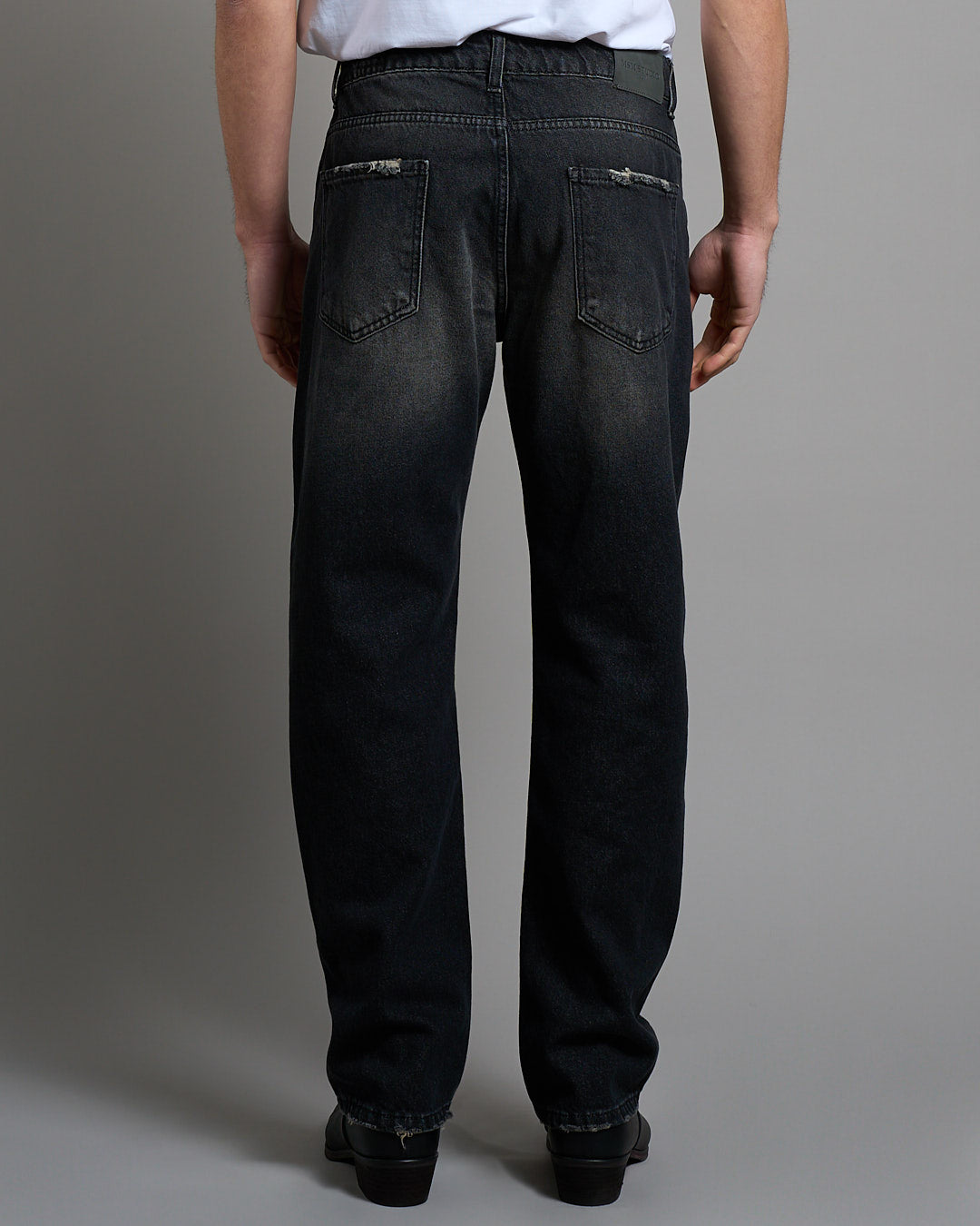 Jeans Straight Fit Stone Wash Sabbiato