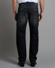 Jeans Straight Fit Stone Wash Sabbiato
