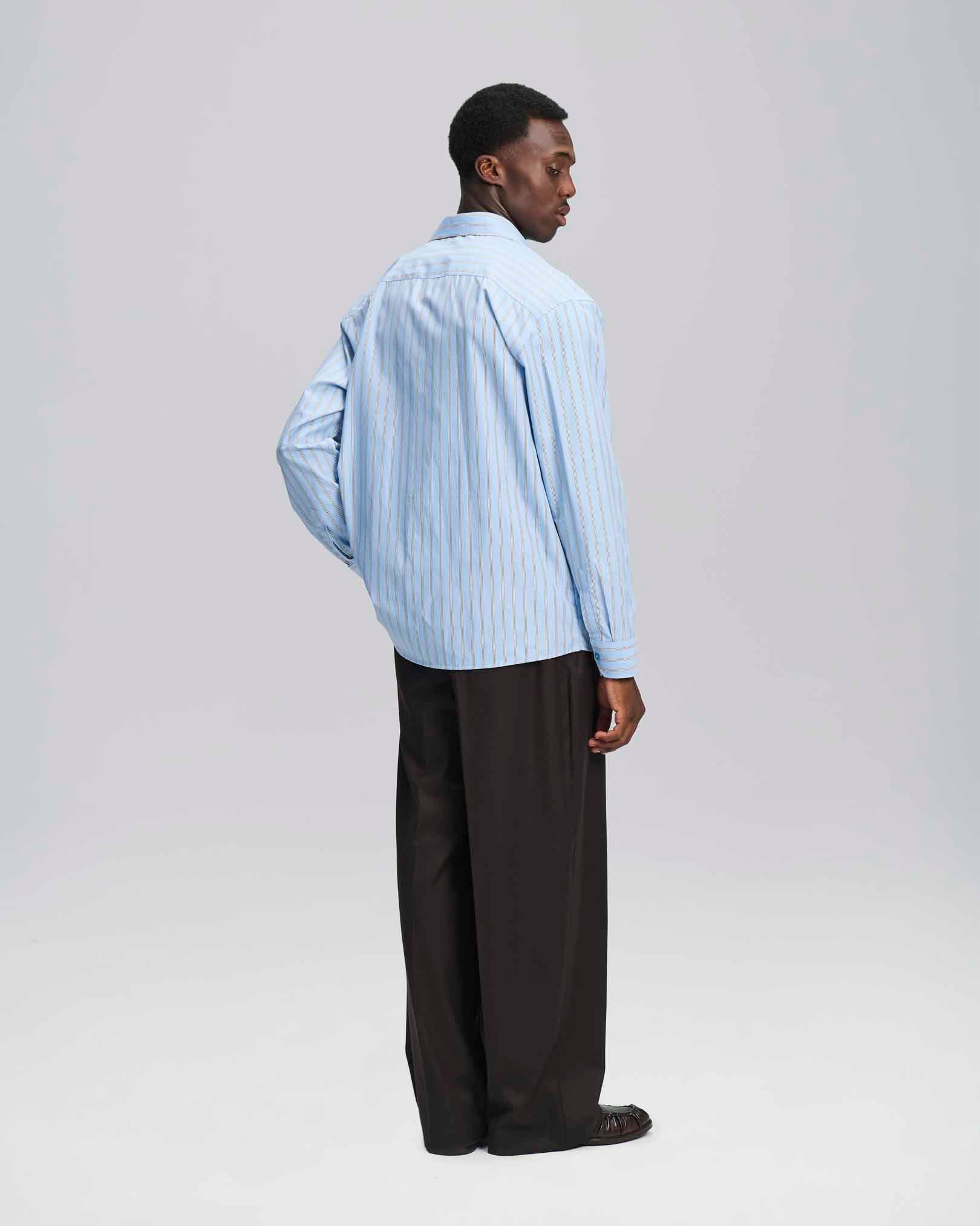 Camicia over a riga larga