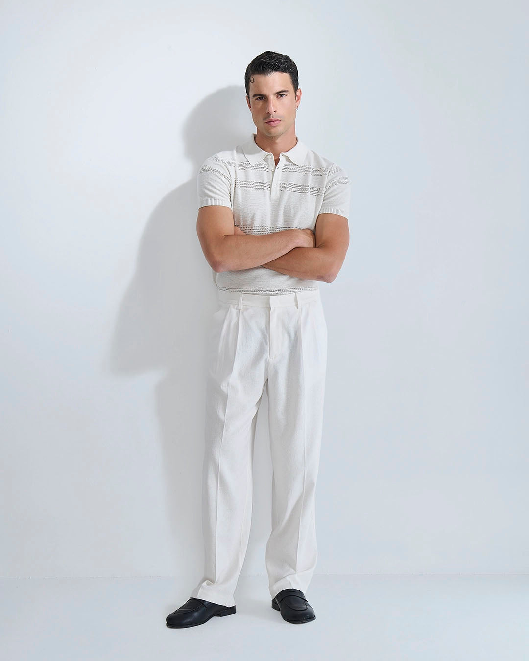 Pantalone wide fit in lino