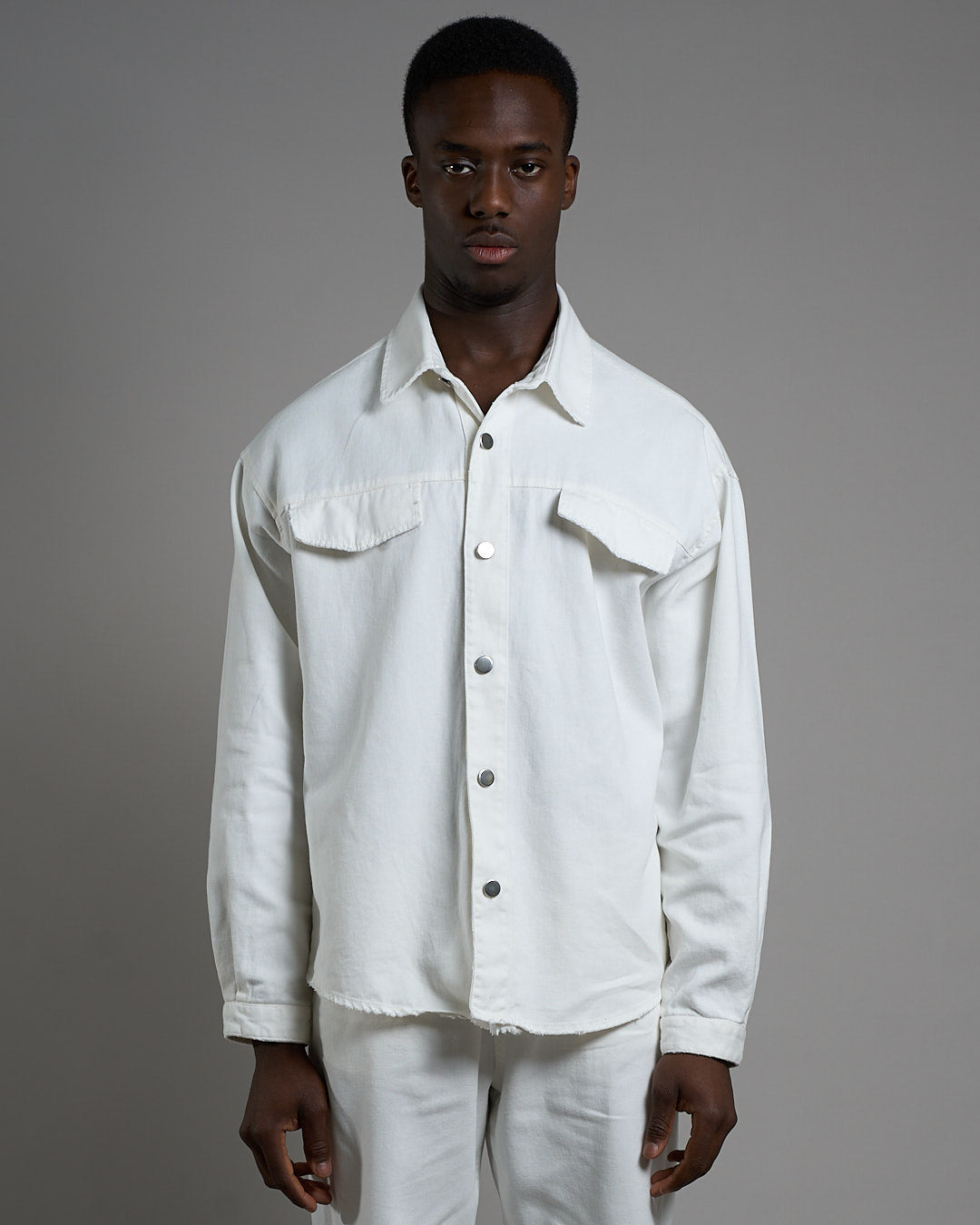 Camicia Giacca Con Rotture Oversize