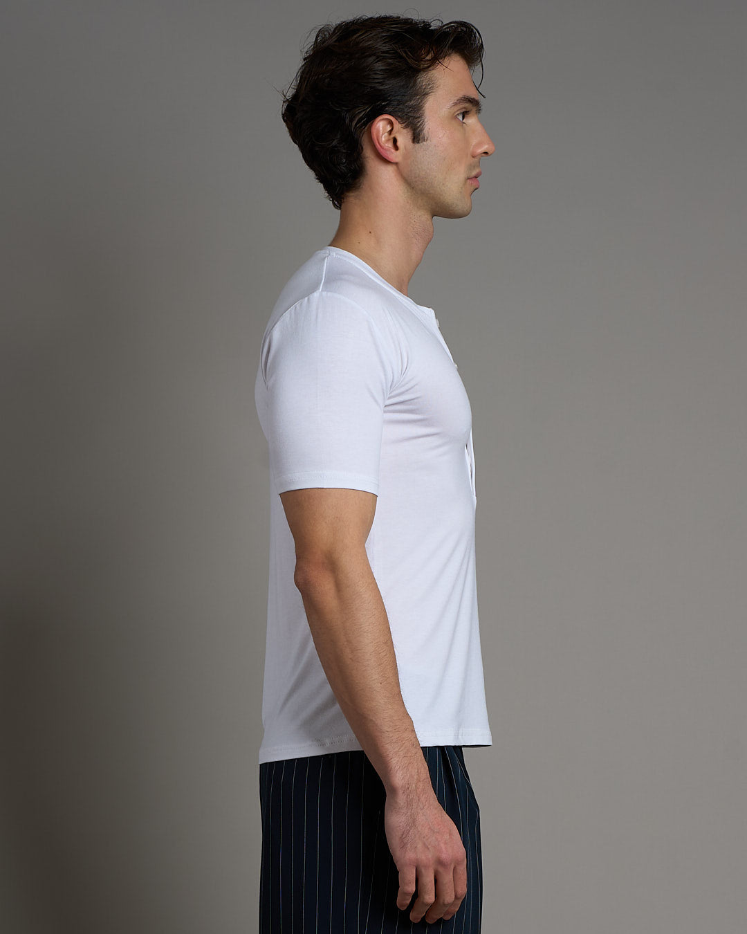 T-Shirt Serafino in viscosa