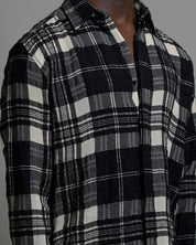 Camicia a quadri in fibra di cotone