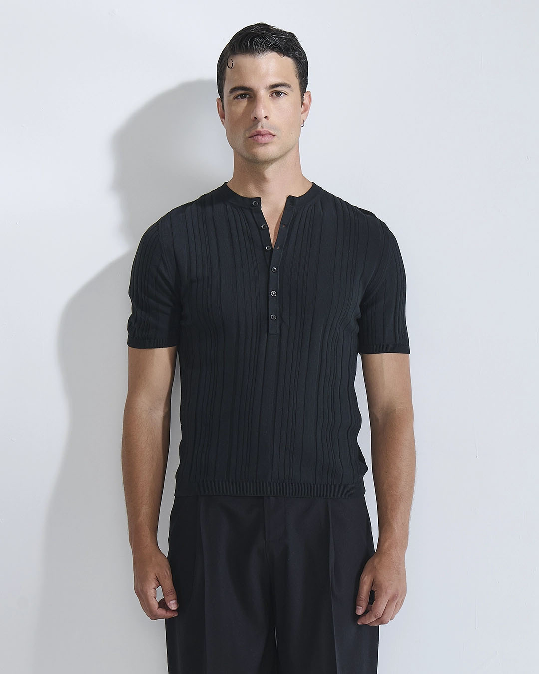T-Shirt Serafino in filo fluttuante Limited Edition