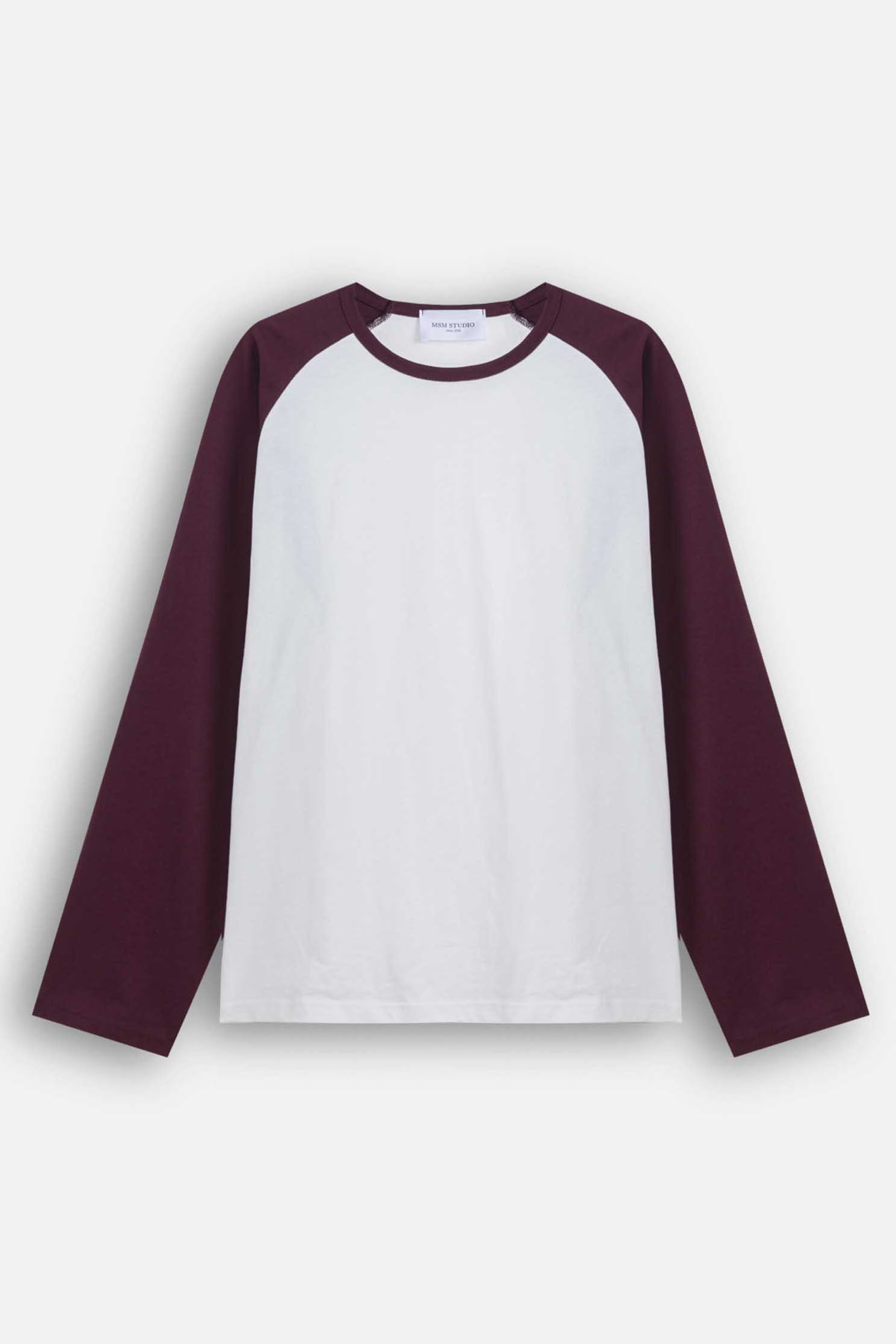 T-shirt longsleeve bicolor in cotone 210 gr