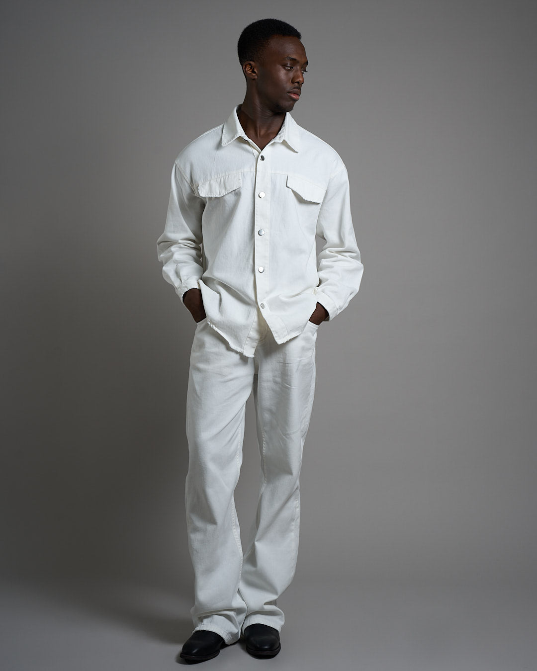 Camicia Giacca Con Rotture Oversize