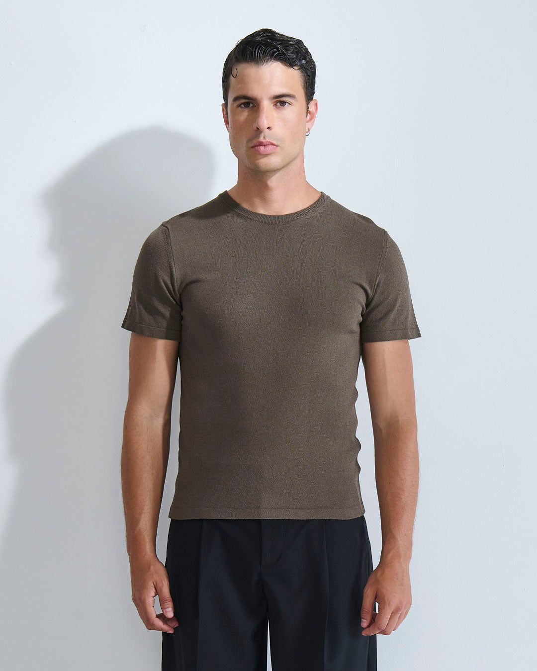 T-shirt girocollo in filo
