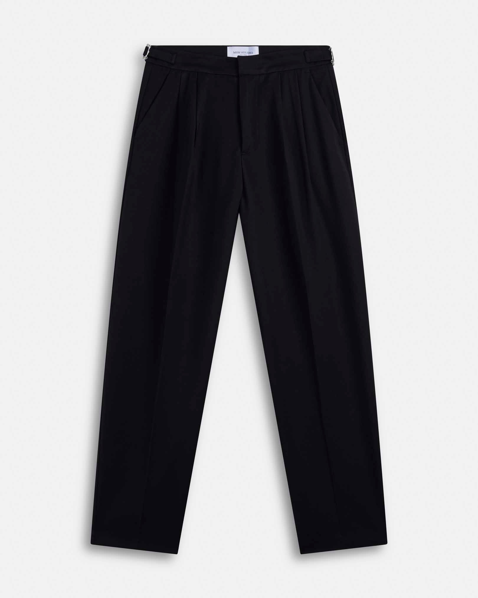 Pantalone wide fit con fibbiette