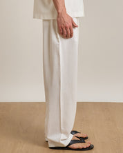 Pantalaccio jogger gamba larga in lino