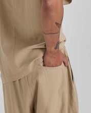 Bermuda jogger in lino