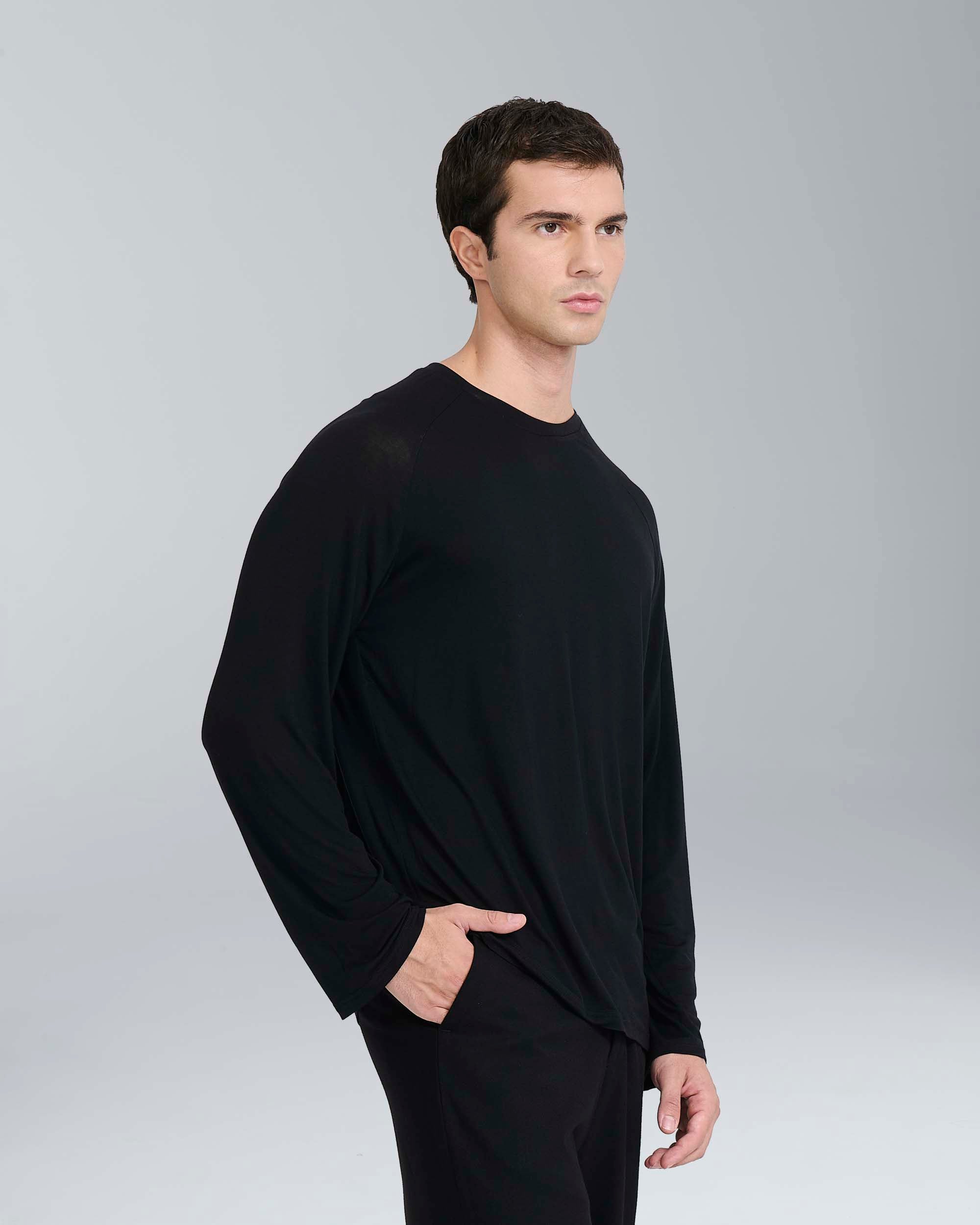 T-shirt longsleeve effetto cashmere