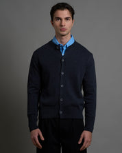 Cardigan girocollo in filo