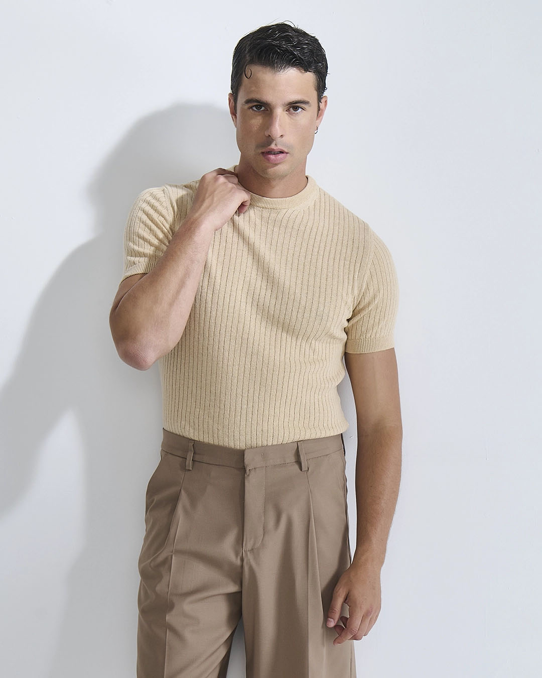 T-shirt a coste in filo