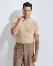 T-shirt a coste in filo