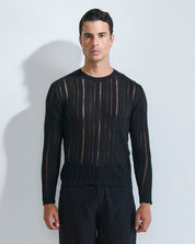 Maglia in cotone in filo fluttuante