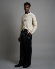 Maglia cropped in filo fluttuante