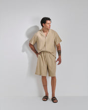 Bermuda jogger in lino
