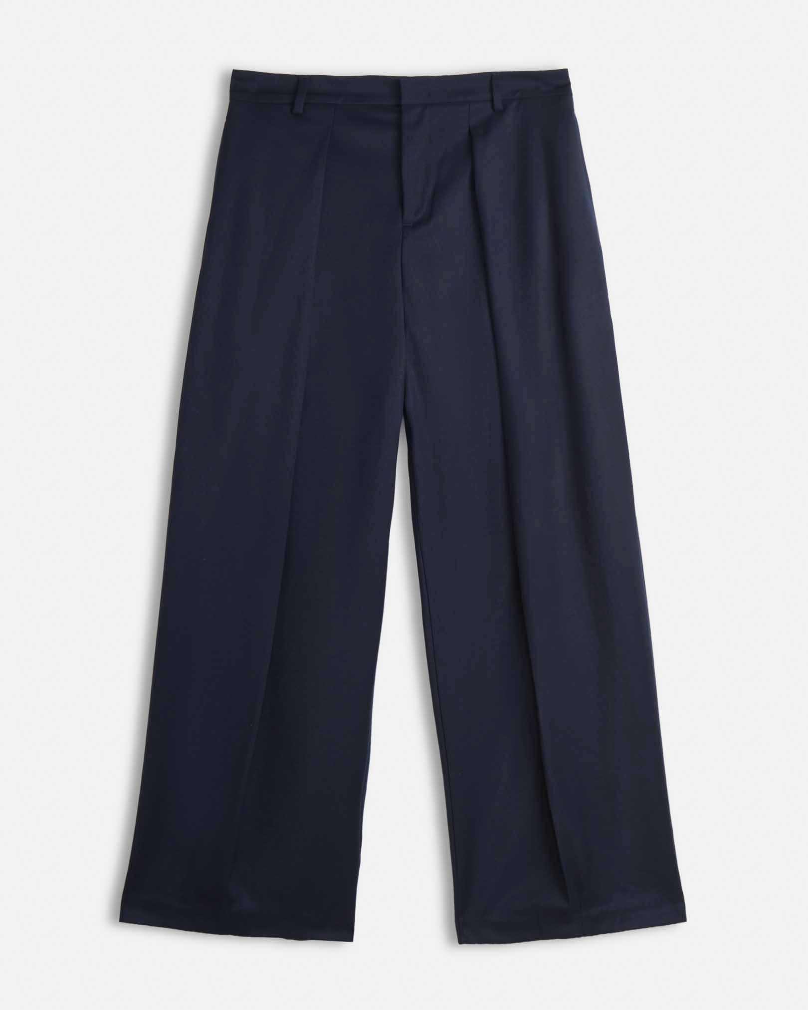 Pantalone wide fit con pieghe