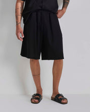 Bermuda jogger in lino