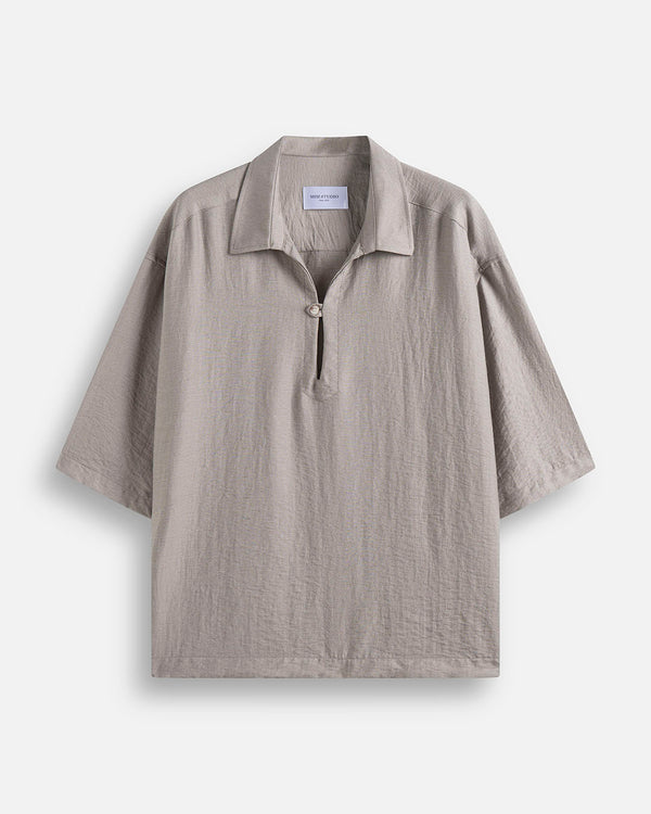 Camicia Polo misto lino