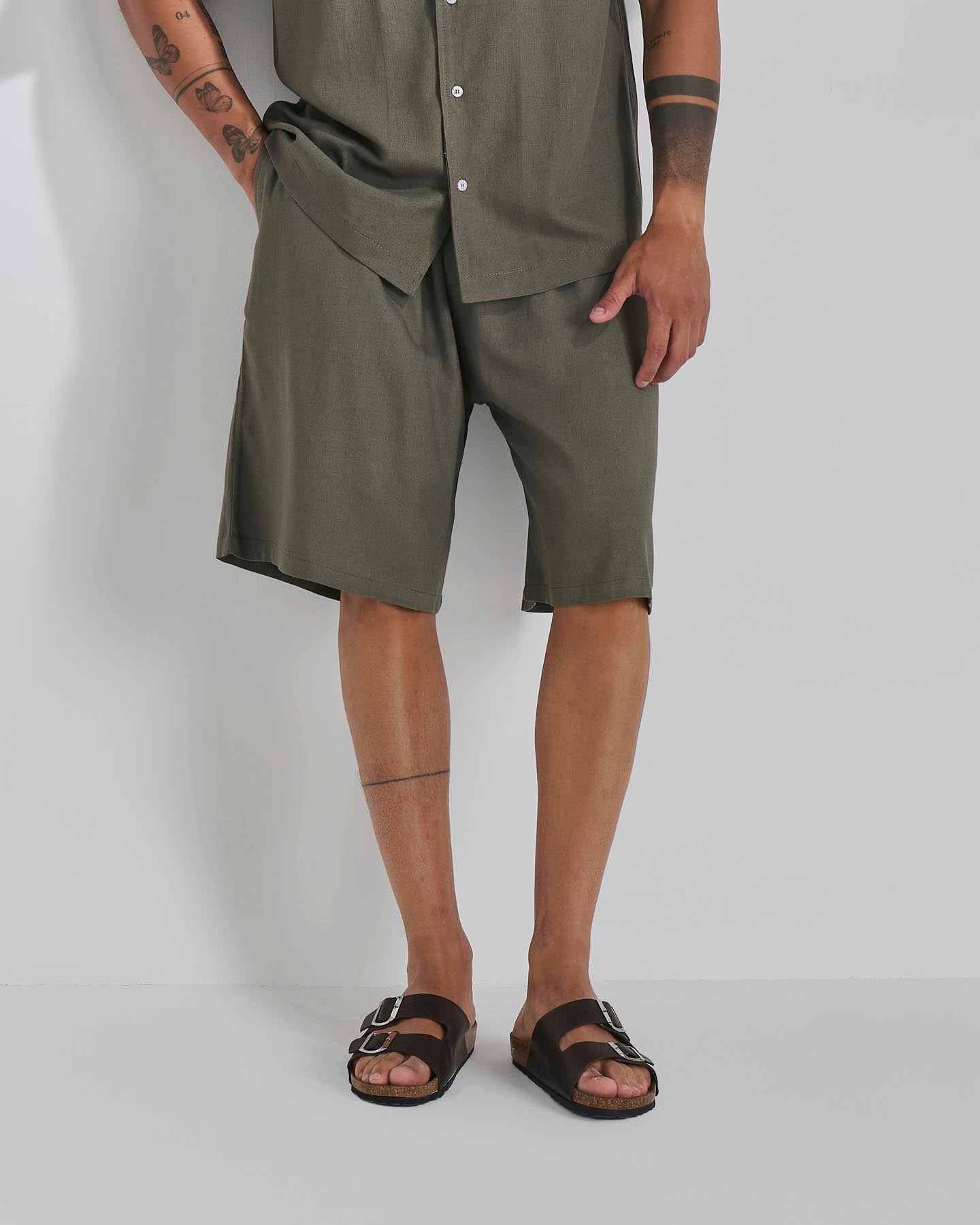 Bermuda jogger in lino