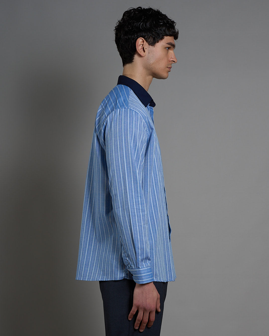 Camicia Rigata con colletto a contrasto Limited Edition