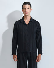 Camicia in lino con pieghe