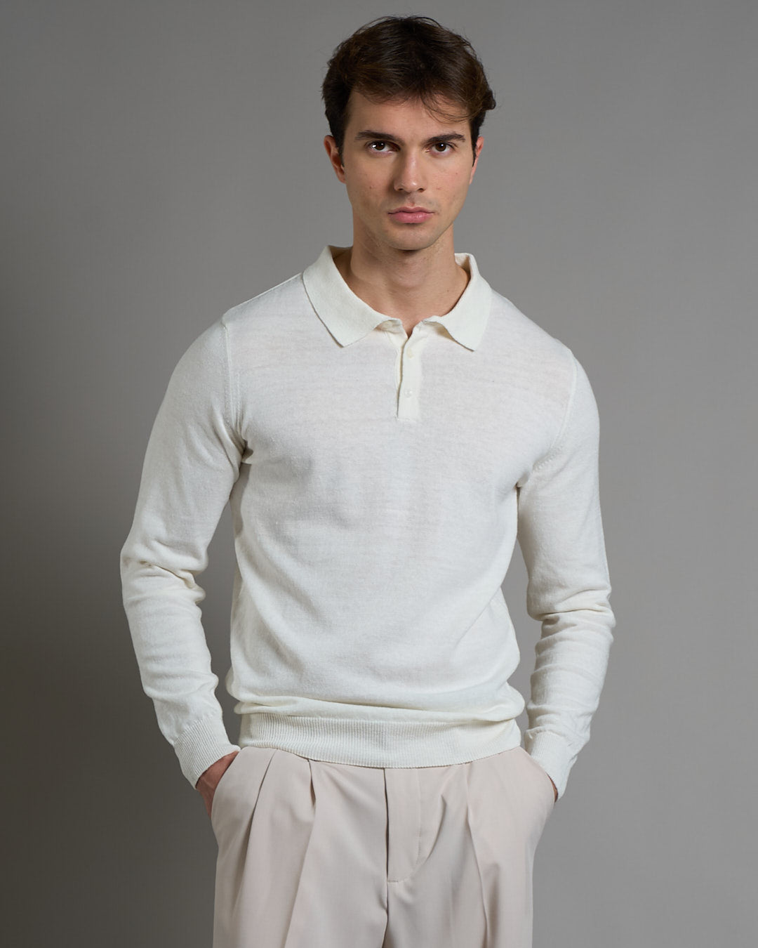 Polo manica lunga in filo