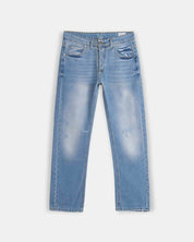 Jeans Straight Fit Con Abrasioni