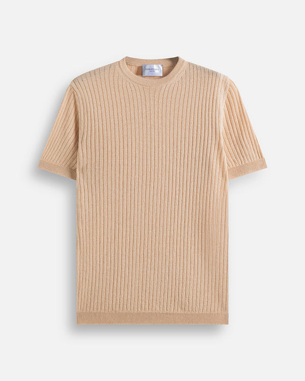 T-shirt a coste in filo