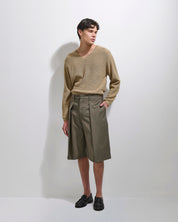 Bermuda con pieghe wide fit