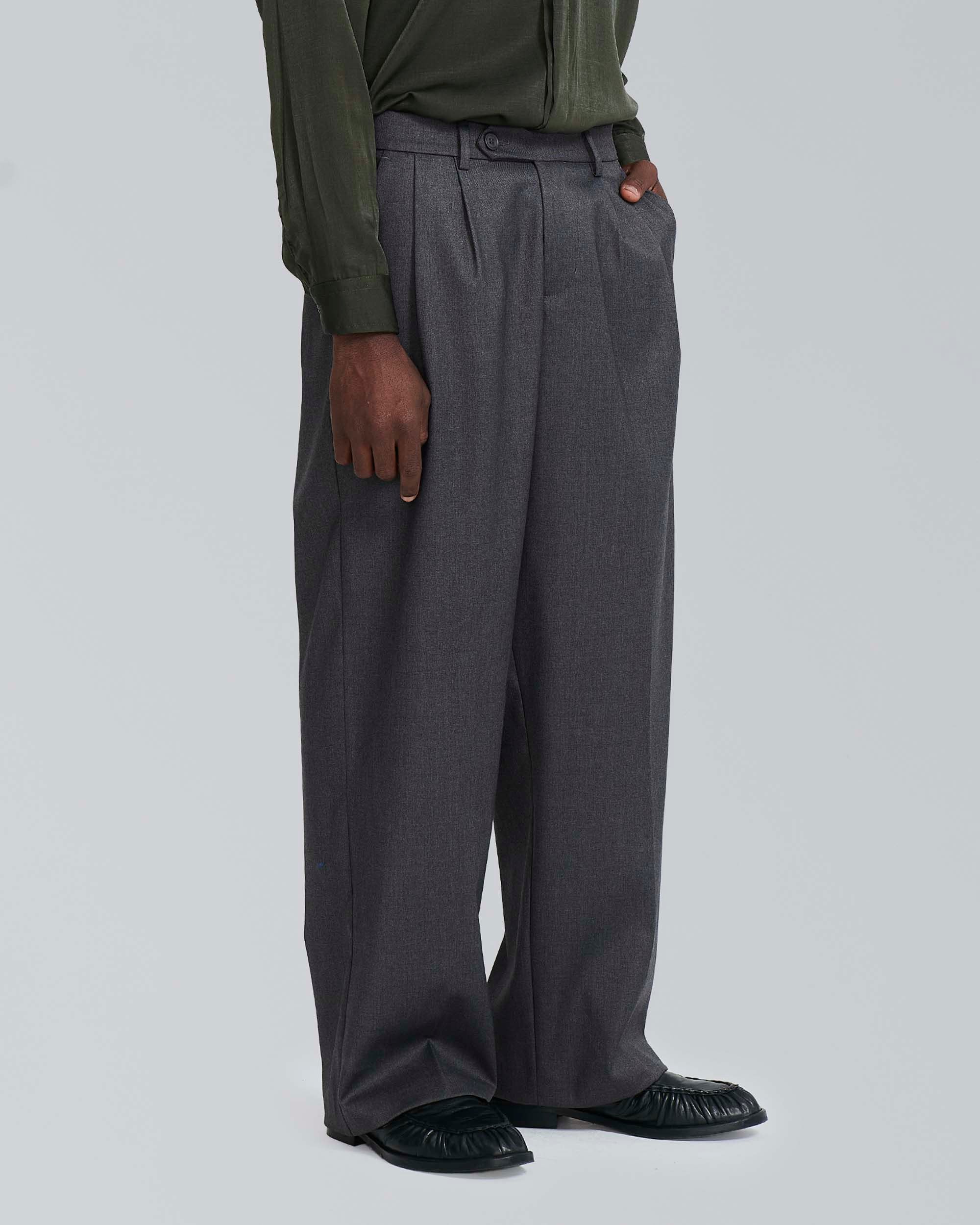 Pantalone wide leg strutturato