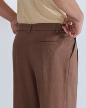 Pantalone wide fit in lino