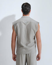 Camicia Gilet in misto lino