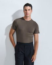 T-shirt girocollo in filo