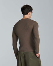 Maglia girocollo a coste